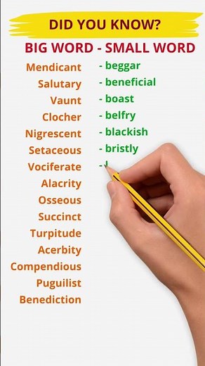 Big Word and Small Word - PART 1 | English Vocabulary