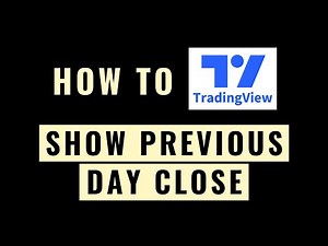 How to Show Previous Day Close in TradingView