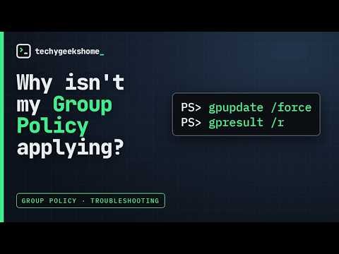 Group Policy Not Applying? gpupdate, gpresult and GPO Order