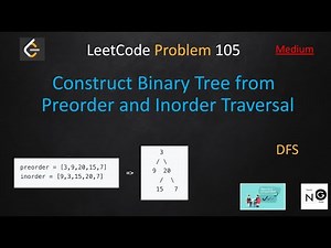 construct binary tree from preorder and inorder traversal leetcode | leetcode 105 | binary tree