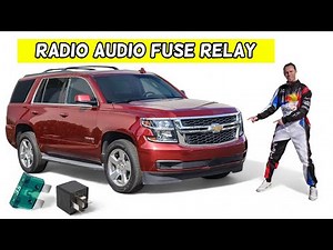 CHEVROLET TAHOE SUBURBAN RADIO AUDIO FUSE RELAY LOCATION REPLACEMENT 2015 2016 2017 2018 2019 2020