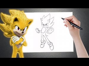 HOW TO DRAW SUPER SONIC - STEP BY STEP