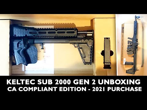 KelTec Sub 2000 Gen 2 9mm Pistol Caliber Carbine Unboxing Review 2021 Purchase California Compliant