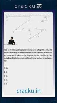 Rajesh, a courier delivery agent, starts at point A and makes a delivery each....#60| XAT PYQ