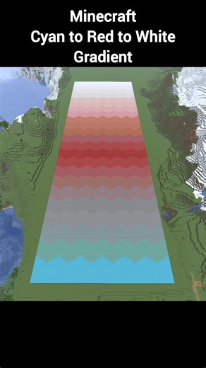 Minecraft Cyan to Red to White Gradient