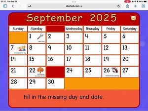 Starfall Daily Calendar - September 23, 2023 (Jewish New Year First Day)