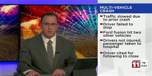 One injured in multi-vehicle crash on I-94