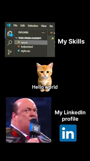 Coding Hubb on Instagram: "Hello world was personal . . . . #linkedin #helloworld #Programming #meme #reality #relatable #explorepage #codinghubb"