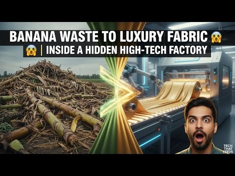 Banana Waste to Luxury Fabric 😱🍌| Inside a Hidden High Tech Factory | Tech That Feeds
