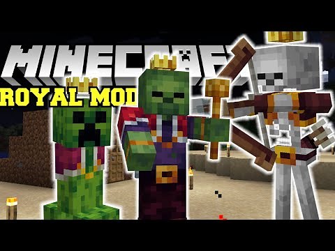 ROYAL VARIATIONS MOD! (KING CREEPERS, SKELETONS AND ZOMBIES!) Minecraft Mod Showcase