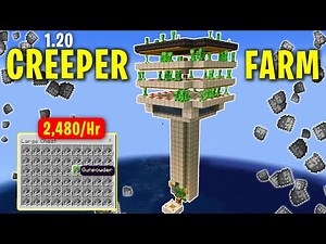 1.20+ NO TRAPDOORS - CREEPER FARM - (Bedrock + Java) - EASY & EFFICIENT