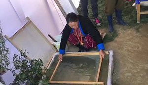 The art of making paper has been known to #Monpa tribe of #Arunachal since time immemorial. A display of paper being prepared from a bark of a tree during the #TawangFestival. | Pema Khandu