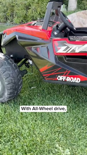 Ready to become 🏆 Parent Of The Year 🏆 ? The new All Wheel Drive Buggy can take your kid's imagination to all kinds of fantastic places. Why? Because we built it for mile after mile of backyard fun. It is safety-certified and includes parental mode control with a remote, so they can use it with confidence. Plus, rechargeable batteries mean your kid will be on the go for hours. For more information, visit us by clicking the Shop Now button. | Ryder Toys