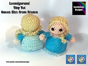 Rainbow Loom Loomigurumi Tiny Tot Elsa | Queen Elsa from Frozen made w/ Rainbow Loom Bands