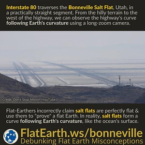Bonneville Salt Flat and Earth’s Curvature