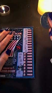 $5 California Red, White & Blue 7's $250k ASMR Soft Scratch Off Card No Talking #asmr #scratching