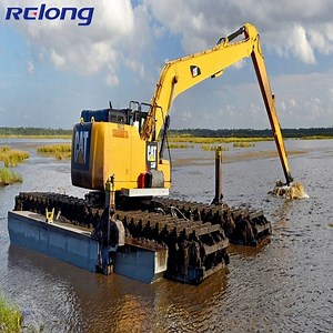 [Hot Item] Completely Self-Propelled/Good Performance and Fuel Cost Effective Floating Excavator/Swamp Buggy/Pontoon Excavator Expand The Versatility Amphibious Excavators
