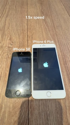 iPhone SE vs iPhone 6 Plus boot up test #apple #iphone #shorts
