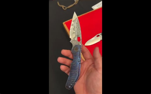 美国🇺🇸挺进者Strider 杜威手工DDC 手工雕刻全钛手柄 三美夹铜大马 展会最新稀缺大狠货