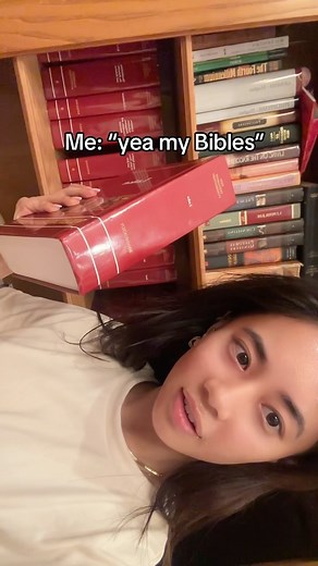 Rach 🩵 on Instagram: "I got NASB, NIV, & KJV #comedy #christianmemes #christianliving #christian #reels #girls"