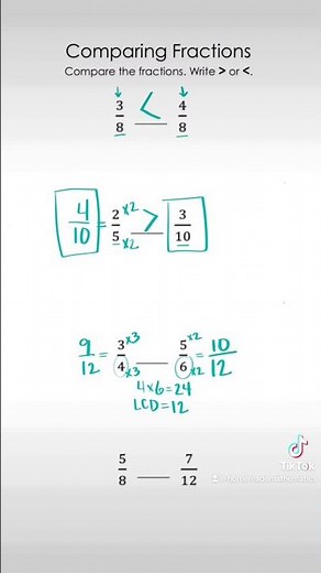 Comparing Fractions | Common Denominator | Less than or Greater than | Make Equivalent Fractions