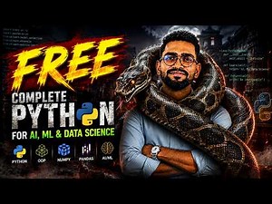 Complete Python Course FREE 🔥 | Python, OOP, NumPy, Pandas, AI/ML & Data Science