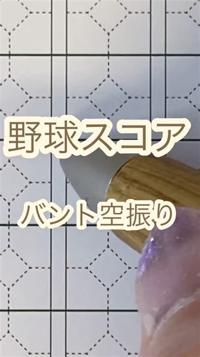 世界一かんたんな野球スコア | ＼春までにスコア書けるようになろう／ スコアブック⚾️ ボールカウント 『バント空振り』 ・ボールカウントゾーンに〝×に/を足した記号〟を書く ⚠️チームや本によっては他の記号の場合ががあります... | Instagram