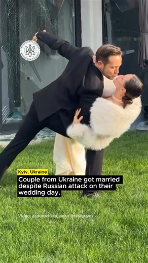 Ukrainian World Congress on Instagram: "Love is the answer 💙💛 After a night of Russian attacks that damaged their home, Anna and Yaroslav from Kyiv chose love, courage, and life. They got married the same morning — and returned home to rebuild after the ceremony. This is the strength of Ukraine."