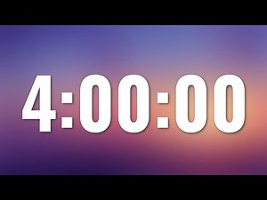 4 Hour Timer - No Sounds, No Ads, No Music