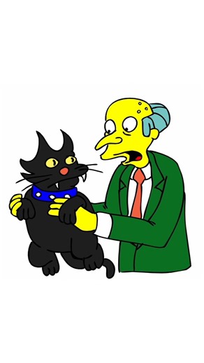 🎨 Drawing Mr. Burns with Snowball Cat | The Simpsons Style 😼💰 #Shorts