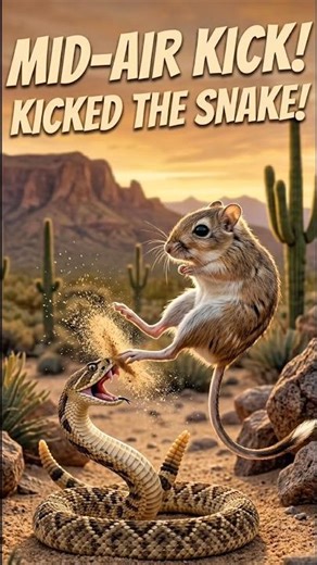 Why This Tiny Mouse Kicks Rattlesnakes and Wins? 🐭🐍 #shortvideo #kangaroorat
