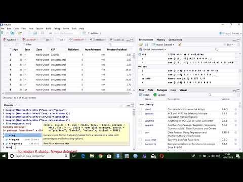 statistique descriptive avec le logiciel R studio partie 2