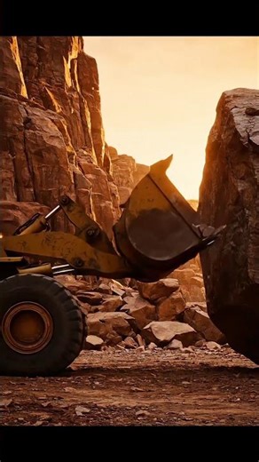 FULL TORQUE! 🔥 Loader Pushes Giant Rock Through Fire and Smoke!