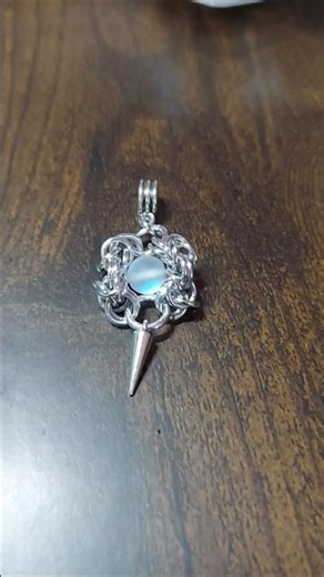 Romanov Weave Chainmaille Pendant #chainmaille #chainmail #handmadejewelry #handmade