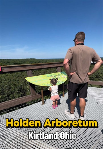 🌳 POV: You found one of Ohio’s prettiest family day trips! ✨ If you’re anywhere near Cleveland, save this spot! 📍 Holden Arboretum in Kirtland, Ohio is a huge nature preserve filled with beautiful gardens, walking trails, towering trees, and tons to explore with the kids. 🌿 Walk among the treetops on the Canopy Walk 🌳 Climb the Emergent Tower for gorgeous views 🍃 Explore the trails and gardens 👧🏼👧🏼 Let the kids run, explore, and enjoy the outdoors It’s the perfect place to spend a few h