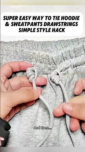Super Easy Way to Tie Hoodie & Sweatpants Drawstrings | Simple Style Hack#shorts #FashionTips