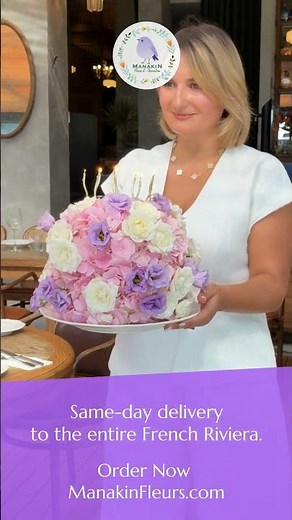 A Flower Cake Made of Real Flowers 🌸 Luxury Floral Gift | Manakin Fleurs