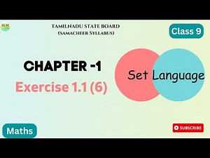Class 9 | Set Language | Chapter-1 | Exercise 1.1(6) |Tamilnadu state board | Secondary Level Maths
