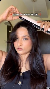 78K views · 14K reactions | Easy Curtain Bang Hack / Tutorial with a straightner ✨ #curtainbangs✂️ #hairhack #hairtutorial | Makeupbysambam | Facebook