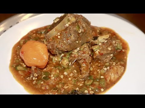 HOW TO MAKE OKRA SOUP - EASY AND FAST - BEEF MEAT