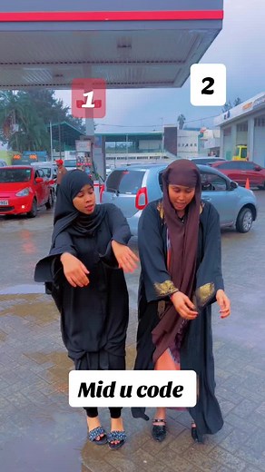 Traditional Dance Performance by Two Adults in Unique Attire