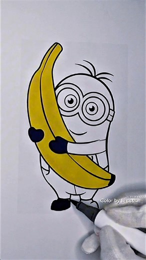 8.2K views · 131 reactions | Coloring a Cute Character Hugging Banana #asmr #arttherapy #satisfyingart #colorwithme | Color by Imasha | Facebook