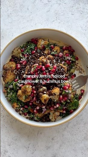 Crunchy lentils & spiced cauliflower nourish bowl 🌿