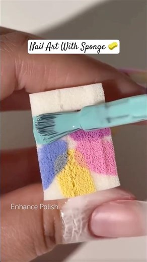 Nail Art with Sponge 🧽 #nailart #nails #nailsinspiration #gradientnails