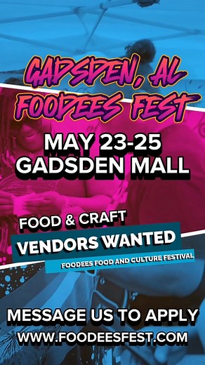 🍔FOOD & CRAFT VENDOR CALL! | GADSDEN, AL | May 23-25 | Gadsden Mall🎨 We are seeking vendors for our Gadsden, Alabama, Foodees Food and Culture Festival! Are you a talented food truck owner, vendor, crafter, or artisan, looking to showcase your unique creations? We'd love to have you! 📅 Event Details: 🗓️ Dates: May 23-25, 2025 (please note, all 3 days are required) 📍 Location: Gadsden Mall How to Apply: 👉 Send us a message directly on Facebook 👉 Email booking@foodeesfest.com Please Include