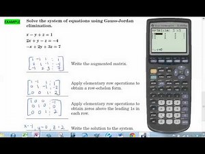 6-1 Reduced-Row Echelon Form (Calculator Tutorial) | Solving Systems of Equations