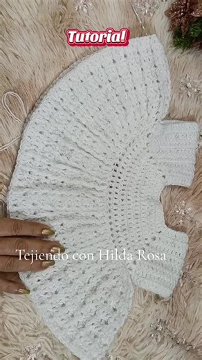Tutorial Fácil para tejer Ropón de Crochet para Niño Dios de 53 cm #tejiendoconhildarosa #crochetpattern #crochet #niñoDios #canesu
