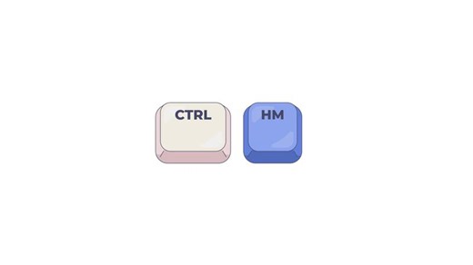 Ctrl Home keyboard shortcut keys animation. Move cursor to beginning of document and web page. Editing command. Animated hotkey combo buttons click for pc, laptop. 4K . Computer press action