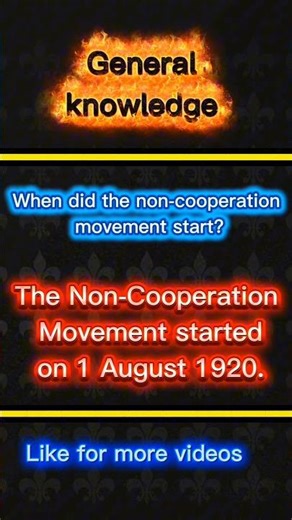 what did the non-cooperation movement start ❓#shortvideo #viral #sst