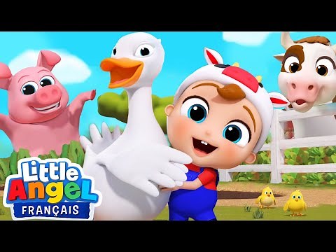 Les animaux de la ferme | Comptines avec Bébé Louis | Little Angel Français